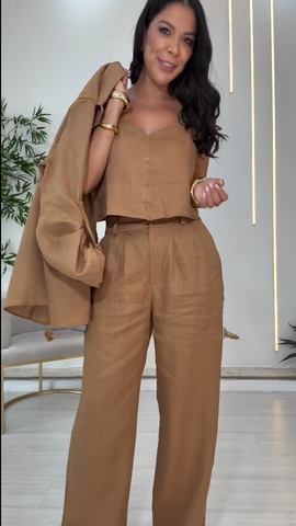 Conjunto joyce  - em linho