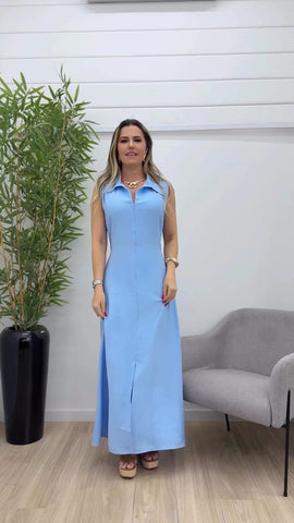Vestido em tecido marrant