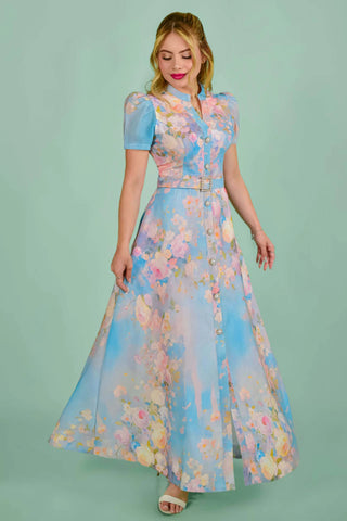 Vestido Supermidi Céu de Aquarela