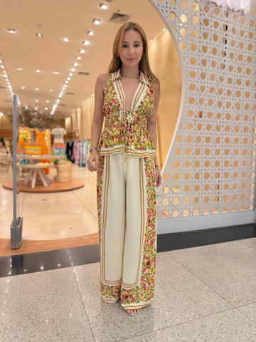 Conjunto flor de fruta